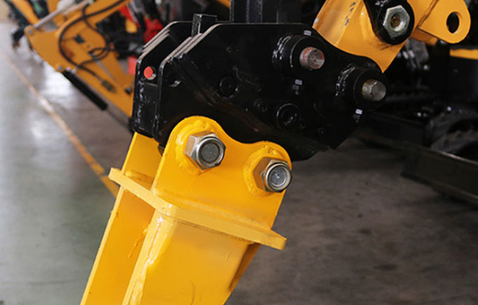 How to use mechanical quick change for mini excavators